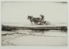 William Douglas Macleod, Horse & Cart, 1922, Etching