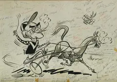 John Frith, Trotting Off, 1964, Ink & Gouache