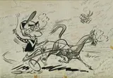 John Frith, Trotting Off, 1964, Ink & Gouache