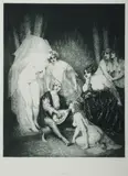 The Ragged Poet by Norman Lindsay, Facsimile Etching 411/550, sold Mar 2021