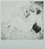 Spring Song by Norman Lindsay, Facsimile Etching 409/550, sold Mar 2021