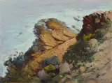 Seal Colony, Kangaroo Island by Allan Waite, Oil on Canvas on Board, offered Mar 2021