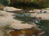 Allan Waite, Water Music, McCarrs Creek, Oil on Board