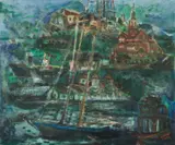 Michael Kmit, Darling Point, 1952, Oil on Canvas