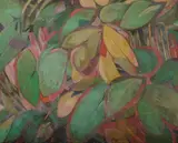 Nancy Borlase, Tropicana, Oil on Board