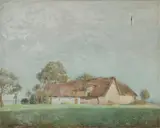Anton Hans Karlinsky, European Farmhouse, Oil on Canvas