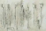 Don Peebles, Drawings for Canvas Pieces, 1978, Ink Wash, Gouache & Charcoal