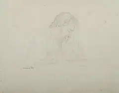 Mukul Dey, Study of the Bengali Poet & Nobel Prize Winner Rabindranath Tagore, 12th May, 1916, Pencil