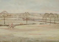 Eric Meade-King, Whaddon Chase, Lynn Hill, Gouache
