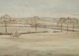 Eric Meade-King, Whaddon Chase, Lynn Hill, Gouache