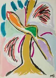 Palm Tree - Initialled 'M.C by Malcolm de Chazal, Gouache, sold Mar 2021