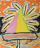 Yacht - Unsigned by Malcolm de Chazal, Gouache, sold Mar 2021