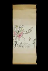 Wen Hsi Chen, Sparrows and Blossoms, Ink & Colour
