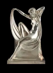 Able-Rene Philippe, French Art Deco Silver-plated Bronze Figurine