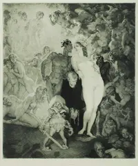 Norman Lindsay, Self Portrait, Facsimile Etching 9/550