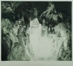Norman Lindsay, Enter the Magicians, Facsimile Etching 251/550