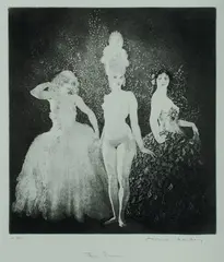 Three Dresses by Norman Lindsay, Facsimile Etching 264/550, sold Feb 2021
