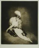 Desire by Norman Lindsay, Facsimile Etching 129/550, sold Feb 2021