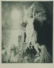 Sea Magic by Norman Lindsay, Facsimile Etching 549/550, sold Feb 2021