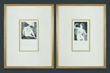 (2) by Norman Lindsay, printed 2000 (ed. 30/125) 12.5x9cm (image), sold Feb 2021