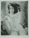 Rita by Norman Lindsay, Facsimile Etching 11/550, sold Feb 2021