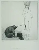 Journalism and Art by Norman Lindsay, Facsimile Etching 273/550, sold Feb 2021