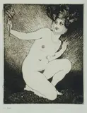 The Bauble by Norman Lindsay, etching, sold Feb 2021