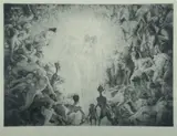 Visitors to Hell by Norman Lindsay, Facsimile Etching 184/550, sold Feb 2021