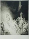 Death in the Garden by Norman Lindsay, Facsimile Etching 95/550, sold Feb 2021