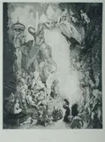 Arabiana by Norman Lindsay, Facsimile Etching 178/550, sold Feb 2021