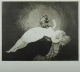 Julia's Monkey by Norman Lindsay, Facsimile Etching 168/550, sold Feb 2021
