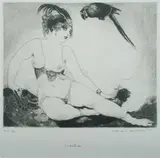 Lesbia by Norman Lindsay, Facsimile Etching 223/550, sold Feb 2021