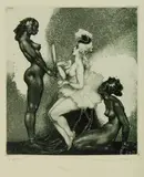 Toilet by Norman Lindsay, Facsimile Etching 404/550, sold Feb 2021