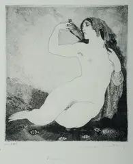 Dreams by Norman Lindsay, Facsimile Etching 425/550, sold Feb 2021