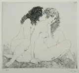 (Sisters) by Norman Lindsay, Facsimile Etching 207/550, sold Feb 2021