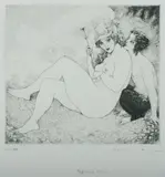 Spring Song by Norman Lindsay, Facsimile Etching 409/550, sold Feb 2021