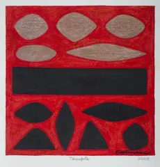 Temple by John Coburn, 2000, Acrylic on Paper, sold Nov 2020