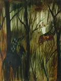 Morgan's Last Stand,' c.1968 from The Bushranger series by Pro Hart, Oil on Board, sold Nov 2020