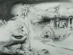 James Timothy Gleeson, Surreal Landscape 31.12. [19]83, Charcoal