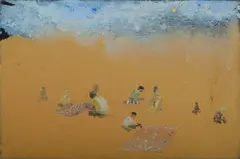 Papunya Painters by Tim Johnson, Acrylic on Linen, sold Nov 2020