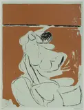 Brett Whiteley, Figure on Orange Background