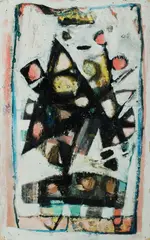 Untitled by Michael Kmit, 1962, Oil on Card, sold Nov 2020