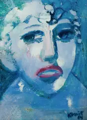 Portrait by Michael Kmit, 1964, Oil on Board, sold Nov 2020
