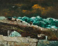 Stormy Seas by Sali Herman, 1964, Oil on Canvas, offered Nov 2020