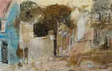 Judy Cassab, Sydney Terraces with Figures