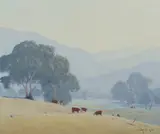 Leonard Long, Strath Creek Landscape, Victoria, 1980, Oil on Canvas Board