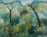 Harry Rosengrave, Bush Landscape, Dandenong Ranges, Victoria, 1961, Oil on Paper
