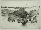 Sydney Ure Smith, Sandhills, Bellevue Hill [view to Bondi]' dated 1922 in plate, Etching No.13 Proof, 2nd State