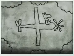 Michael Leunig, Ace in the Clouds, Etching 90/125