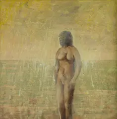 Lawrence Daws, Figure, 1972, Oil on Board